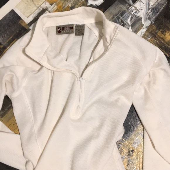 Alpine Design Quarter-zip cream pullover small - Picture 5 of 5